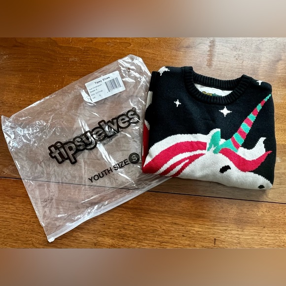 NWT Kids Unicorn “Ugly” Christmas Sweater - Picture 6 of 8